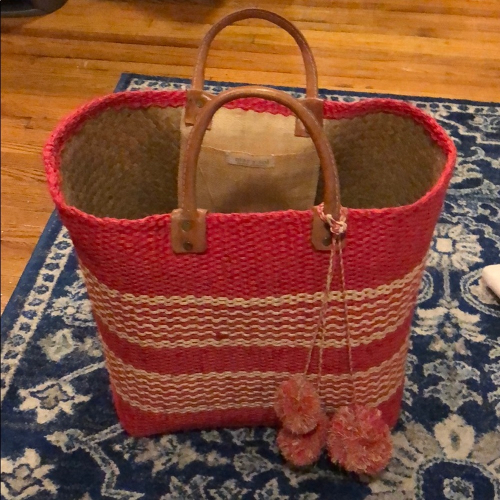 Red Striped Mar y Sol Beach Bag